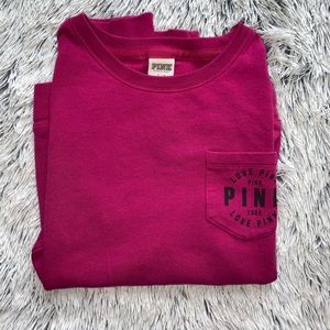 PINK long sleeve pocket shirt